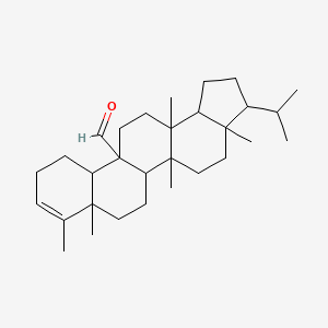 3a,5a,7a,8,13a-Pentamethyl-3-propan-2-yl-1,2,3,4,5,5b,6,7,10,11,11a,12,13,13b-tetradecahydrocyclopenta[a]chrysene-11b-carbaldehyde