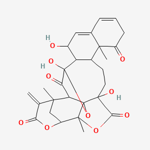 5,7,18-Trihydroxy-1,14,21-trimethyl-25-methylidene-4,20,23-trioxaheptacyclo[20.3.1.12,5.03,18.03,21.06,15.09,14]heptacosa-8,10-diene-13,19,24,27-tetrone