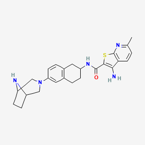 3-amino-N-[6-(3,8-diazabicyclo[3.2.1]octan-3-yl)-1,2,3,4-tetrahydronaphthalen-2-yl]-6-methylthieno[2,3-b]pyridine-2-carboxamide