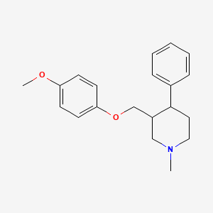 molecular formula C20H25NO2 B12300853 3-[(4-Methoxyphenoxy)methyl]-1-methyl-4-phenylpiperidine 