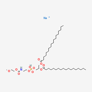 molecular formula C45H88NNaO11P B12300880 Poly(oxy-1,2-ethanediyl), alpha-[(9R)-6-hydroxy-6-oxido-1,12-dioxo-9-[(1-oxooctadecyl)oxy]-5,7,11-trioxa-2-aza-6-phosphanonacos-1-yl]-omega-methoxy-, sodium salt (1:1) 