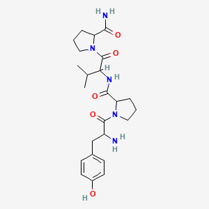 molecular formula C24H35N5O5 B12300899 [Val3]-beta-Casomorphin (1-4) amide, bovine 