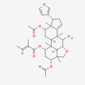 molecular formula C35H46O9 B12300930 1-Tigloyltrichilinin 