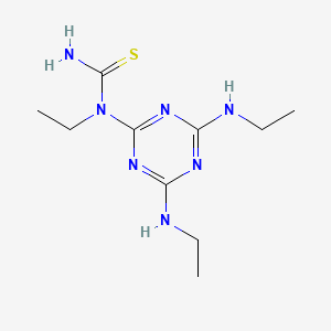 molecular formula C10H19N7S B1230098 1-[4,6-Bis(ethylamino)-1,3,5-triazin-2-yl]-1-ethylthiourea 
