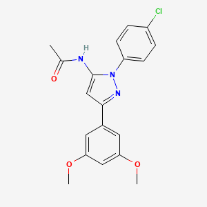 molecular formula C19H18ClN3O3 B12300995 N-(1-(4-chlorophenyl)-3-(3,5-dimethoxyphenyl)-1H-pyrazol-5-yl)acetamide 