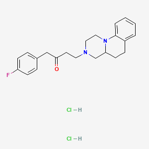 molecular formula C22H27Cl2FN2O B12301012 1-(4-Fluorophenyl)-4-(1,2,4,4a,5,6-hexahydro-3h-pyrazino[1,2-a]quinolin-3-yl)butan-2-one dihydrochloride CAS No. 27114-11-0