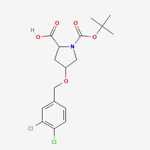 molecular formula C17H21Cl2NO5 B12301013 (4R)-1-Boc-4-(3,4-dichlorobenzyloxy)-L-proline 