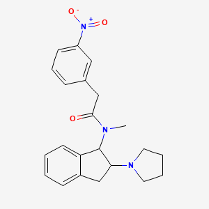 N-Methyl-2-(3-nitrophenyl)-N-[2-(pyrrolidin-1-yl)-2,3-dihydro-1H-inden-1-yl]acetamide