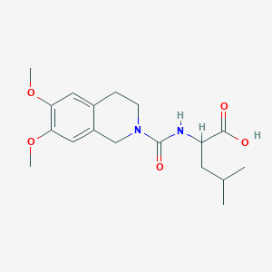 (2S)-2-[(6,7-Dimethoxy-1,2,3,4-tetrahydroisoquinoline-2-carbonyl)amino]-4-methylpentanoic acid