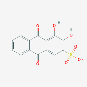 molecular formula C14H7O7S- B1230105 3,4-Dihydroxy-9,10-dioxo-9,10-dihydroanthracene-2-sulfonate 