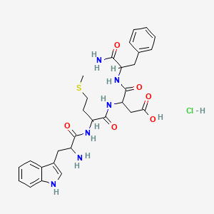 molecular formula C29H37ClN6O6S B12301070 H-DL-Trp-DL-Met-DL-Asp-DL-Phe-NH2.HCl 