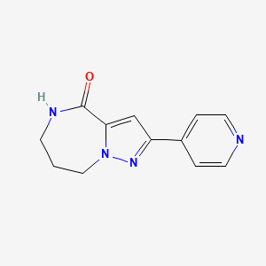 5,6,7,8-Tetrahydro-2-(pyridin-4-yl)pyrazolo[1,5-a][1,4]diazepin-4-one