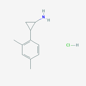 molecular formula C11H16ClN B12301103 trans-2-(2,4-Dimethylphenyl)cyclopropan-1-amine hydrochloride 