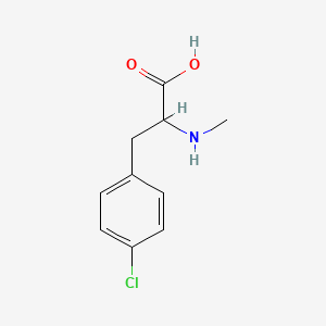 molecular formula C10H12ClNO2 B12301109 3-(4-Chlorophenyl)-2-methylaminopropionic acid 