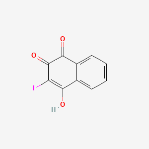 molecular formula C10H5IO3 B12301167 2-Hydroxy-3-iodo-1,4-naphthoquinone CAS No. 572874-62-5