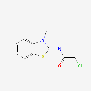 molecular formula C10H9ClN2OS B1230119 2-chloro-N-(3-methyl-1,3-benzothiazol-2-ylidene)acetamide 
