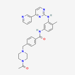 molecular formula C30H31N7O2 B12301246 4-[(4-Acetyl-1-piperazinyl)methyl]-N-[4-methyl-3-[[4-(3-pyridinyl)-2-pyrimidinyl]amino]phenyl]benzamide CAS No. 1321600-77-4