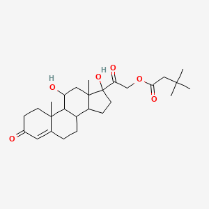 molecular formula C27H40O6 B12301255 11beta,17,21-Trihydroxypregn-4-ene-3,20-dione 21-(3,3-dimethylbutyrate) 