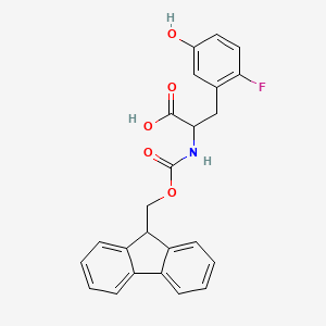 molecular formula C24H20FNO5 B12301263 N-Fmoc-2-fluoro-5-hydroxy-L-phenylalanine 