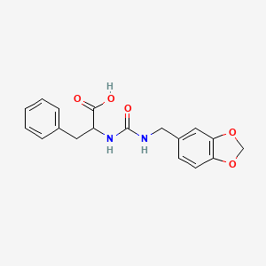 molecular formula C18H18N2O5 B12301266 (2S)-2-({[(2H-1,3-Benzodioxol-5-yl)methyl]carbamoyl}amino)-3-phenylpropanoic acid 