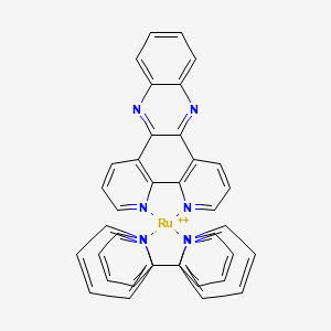 2-pyridin-2-ylpyridine;quinoxalino[2,3-f][1,10]phenanthroline;ruthenium(2+)