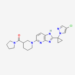 [1-[2-[1-(4-chloropyrazol-1-yl)cyclopropyl]-1H-imidazo[4,5-b]pyridin-5-yl]piperidin-3-yl]-pyrrolidin-1-ylmethanone