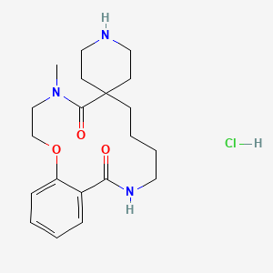 4-methyl-3,4,8,9,10,11-hexahydrospiro[benzo[m][1]oxa[4,11]diazacyclotetradecine-6,4'-piperidine]-5,12(2H,7H)-dione hydrochloride