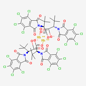 molecular formula C56H40Cl16N4O16Rh2 B12301332 (2S)-3,3-dimethyl-2-(4,5,6,7-tetrachloro-1,3-dioxoisoindol-2-yl)butanoate;rhodium(2+) 