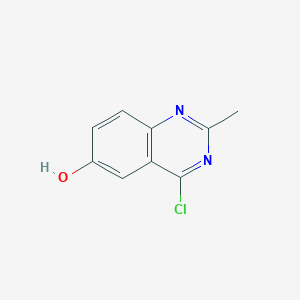 molecular formula C9H7ClN2O B12301349 4-Chloro-2-methylquinazolin-6-ol 