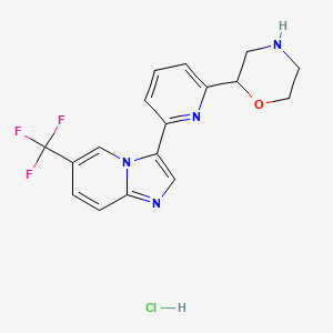 2-(6-(6-(Trifluoromethyl)imidazo[1,2-a]pyridin-3-yl)pyridin-2-yl)morpholine hydrochloride