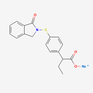 Sodium 2-[4-(1,3-dihydro-1-oxo-2H-isoindol-2-ylthio)phenyl]butyrate