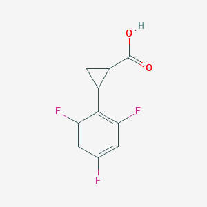 molecular formula C10H7F3O2 B12301399 2-(2,4,6-Trifluorophenyl)cyclopropane-1-carboxylic acid 