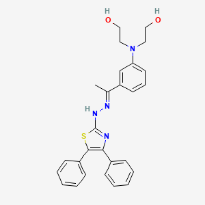 2-[3-[(E)-N-[(4,5-diphenyl-1,3-thiazol-2-yl)amino]-C-methylcarbonimidoyl]-N-(2-hydroxyethyl)anilino]ethanol