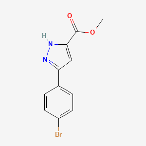 molecular formula C11H9BrN2O2 B1230143 3-(4-溴苯基)-1H-吡唑-5-甲酸甲酯 CAS No. 78842-74-7