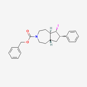 molecular formula C23H26INO2 B12301443 rac-benzyl (5aR,6S,7S,8aR)-6-iodo-7-phenyloctahydrocyclopenta[d]azepine-3(2H)-carboxylate 