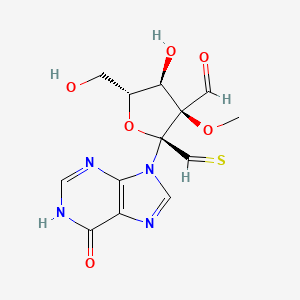 molecular formula C13H14N4O6S B12301470 9H-Purine-9-acetaldehyde,a-(1-formyl-2-hydroxyethoxy)-6-(methylthio)-,[R-(R*,R*)]-(9CI) 