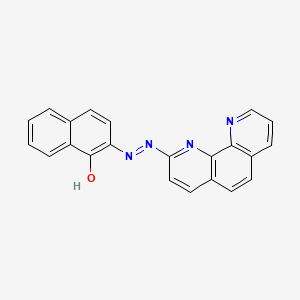 molecular formula C22H14N4O B1230150 1,2-Naphthalenedione, 2-(1,10-phenanthrolin-2-ylhydrazone) CAS No. 312924-53-1