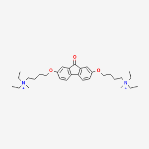 molecular formula C31H48N2O3+2 B1230151 4-[[7-[4-[二乙基(甲基)铵]丁氧基]-9-氧代-2-芴基]氧基]丁基-二乙基-甲基铵 