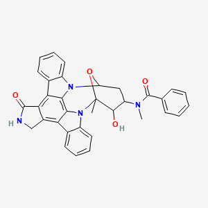 N-(3-hydroxy-2-methyl-16-oxo-29-oxa-1,7,17-triazaoctacyclo[12.12.2.12,6.07,28.08,13.015,19.020,27.021,26]nonacosa-8,10,12,14,19,21,23,25,27-nonaen-4-yl)-N-methylbenzamide