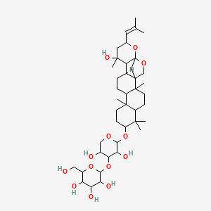 2-[3,5-Dihydroxy-2-[[16-hydroxy-2,6,6,10,16-pentamethyl-18-(2-methylprop-1-enyl)-19,21-dioxahexacyclo[18.2.1.01,14.02,11.05,10.015,20]tricosan-7-yl]oxy]oxan-4-yl]oxy-6-(hydroxymethyl)oxane-3,4,5-triol