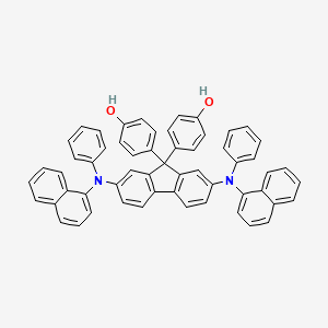 molecular formula C57H40N2O2 B12301568 4,4'-(2,7-Bis(naphthalen-1-yl(phenyl)amino)-9H-fluorene-9,9-diyl)diphenol 