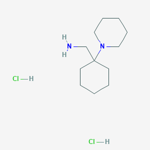 molecular formula C12H26Cl2N2 B12301593 1-(1-Piperidin-1-ylcyclohexyl)methanaminedihydrochloride 