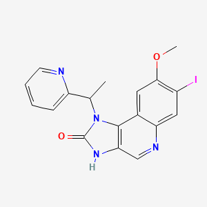 7-iodo-8-methoxy-1-(1-pyridin-2-ylethyl)-3H-imidazo[4,5-c]quinolin-2-one