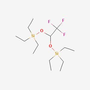 molecular formula C14H31F3O2Si2 B12301645 1,1,1-Trifluoro-2,2-bis(triethylsiloxy)ethane 