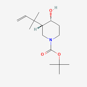 rac-tert-butyl (3R,4S)-4-hydroxy-3-(2-methylbut-3-en-2-yl)piperidine-1-carboxylate