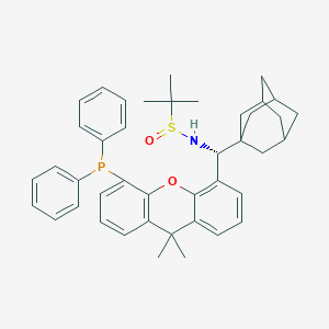 molecular formula C42H48NO2PS B12301675 (R)-N-((R)-Adamantan-1-yl(5-(diphenylphosphanyl)-9,9-dimethyl-9H-xanthen-4-yl)methyl)-2-methylpropane-2-sulfinamide 