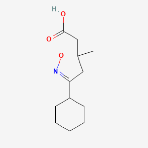 [(5RS)-3-Cyclohexyl-5-methyl-4,5-dihydro-1,2-oxazol-5-yl]acetic Acid