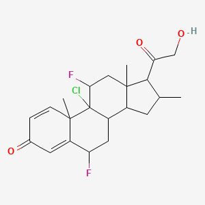 molecular formula C22H27ClF2O3 B12301695 9-Chloro-6,11-difluoro-21-hydroxy-16-methylpregna-1,4-diene-3,20-dione 