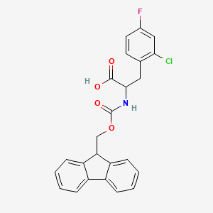 molecular formula C24H19ClFNO4 B12301696 Fmoc-D-2-Chloro-4-fluorophe 