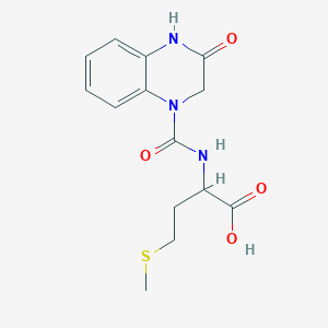 molecular formula C14H17N3O4S B12301713 (2S)-4-(Methylsulfanyl)-2-[(3-oxo-1,2,3,4-tetrahydroquinoxaline-1-carbonyl)amino]butanoic acid 